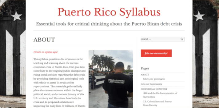 Puerto Rico Syllabus: Essential tools for critical thinking about the Puerto Rican debt crisis